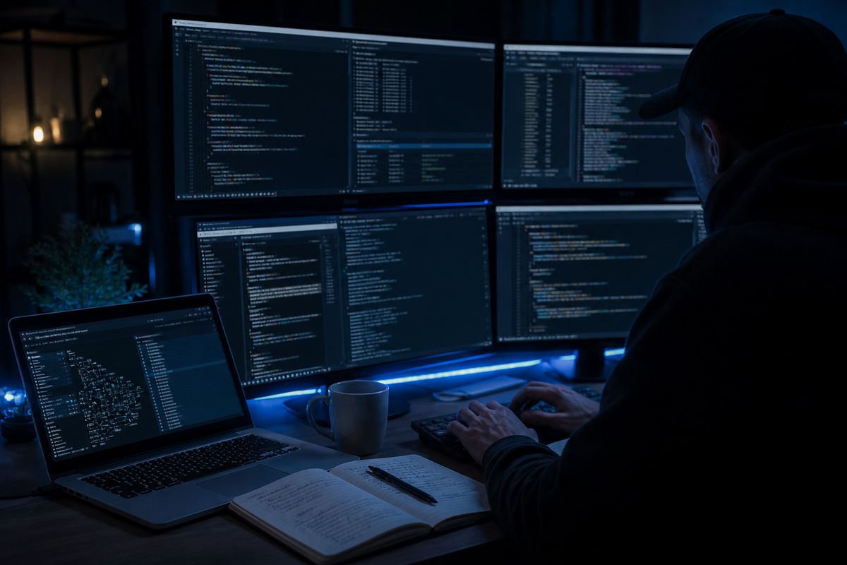 A researcher examines GitHub repositories for tools linked to the Hidden Wiki, emphasizing dark web resource exploration.